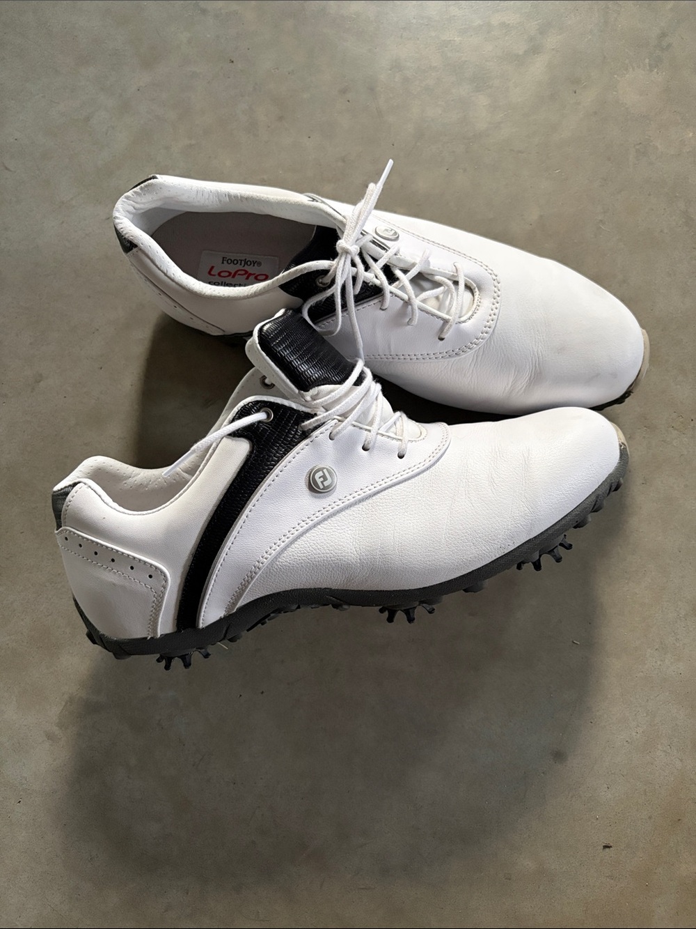 FootJoy White and Black Men's Golf Shoes